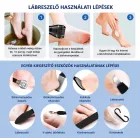 V-601 elektromos újratölthető sarokreszelő – LED világítással és ajándék pedikűr kiegészítőkkel