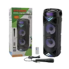 Bluetooth party hangszóró mikrofonnal – erőteljes hangzás, látványos fények