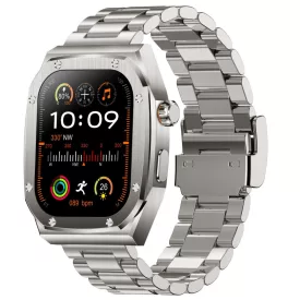   Z17 Max okosóra, ezüst - Bluetooth-hívás funkcióval, pulzusmérővel, lépésszámlálóval, alváskövetéssel