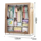 Sorno Mobil gardróbszekrény barna 125cm*45cm*168cm TT-1016
