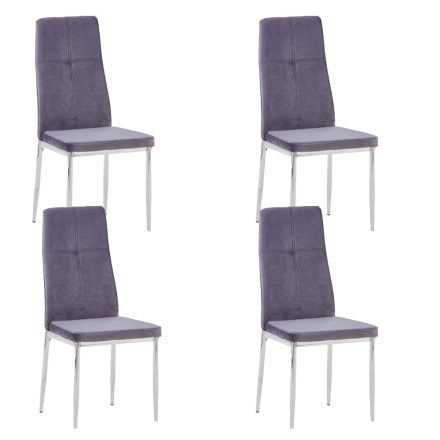 GoldFan sötét szürke kereszt mintás szék nappali/étkező 4 darabos KOC-137